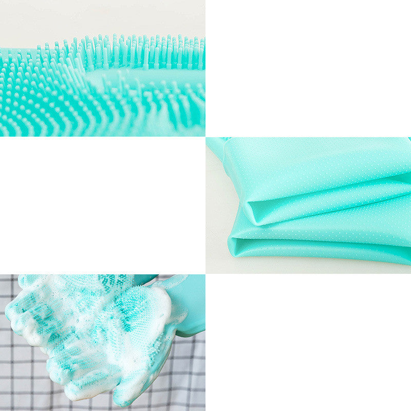 Silicone Pet Grooming Massage Gloves Brush