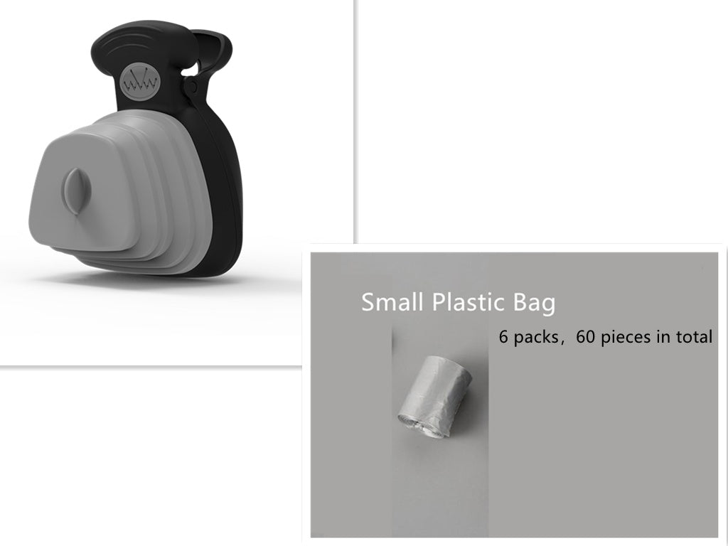 Pet Dog Poop Bag Dispenser Travel Foldable Poop Spoon-bestbarkbargainsg.com