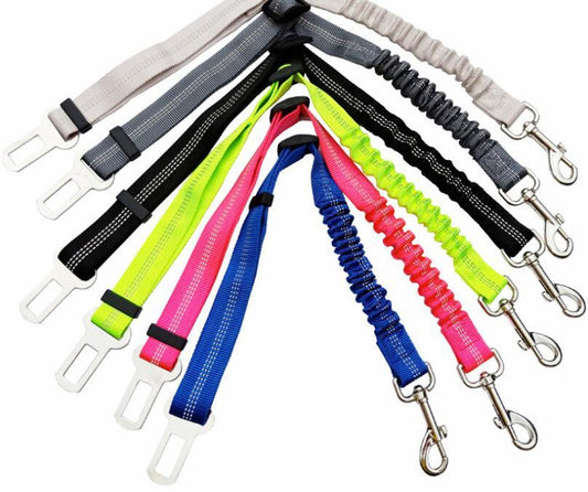 Adjustable  Reflective  Dog Car Seat  Belt Harness Elastic Safety Lead