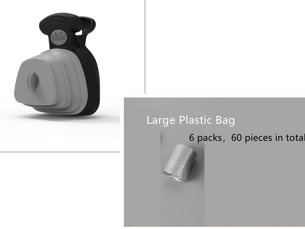 Pet Dog Poop Bag Dispenser Travel Foldable Poop Spoon-bestbarkbargainsg.com