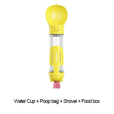Portable Multifunction Dog Water Bottle Food Feeder 3 In 1-bestbarkbargainsg.com