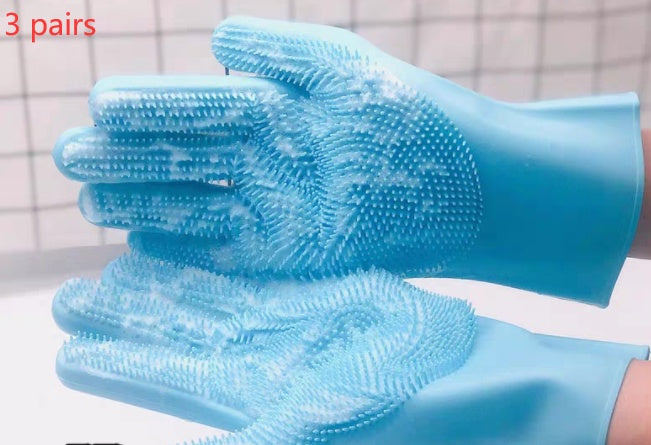 Silicone Pet Grooming Massage  Gloves Brush