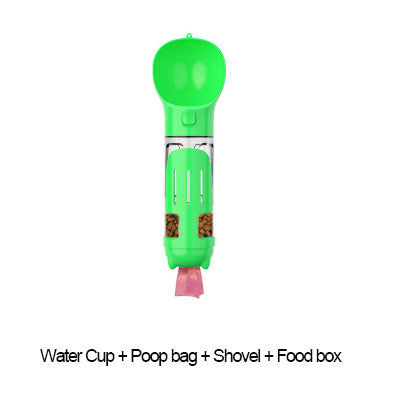Portable Multifunction Dog Water Bottle Food Feeder 3 In 1-bestbarkbargainsg.com