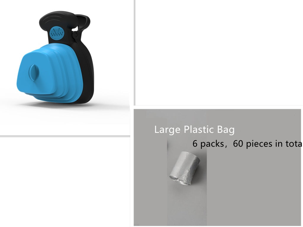 Pet Dog Poop Bag Dispenser Travel Foldable Poop Spoon-bestbarkbargainsg.com