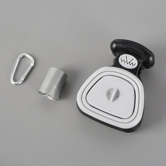 Pet Dog Poop Bag Dispenser Travel Foldable Poop Spoon-bestbarkbargainsg.com