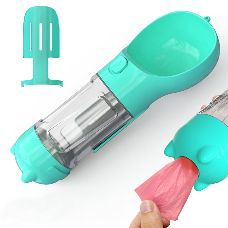 Portable Multifunction Dog Water Bottle Food Feeder 3 In 1-bestbarkbargainsg.com