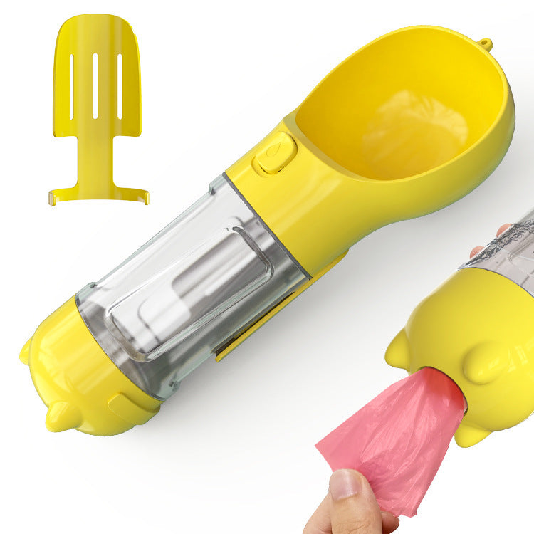 Portable Multifunction Dog Water Bottle Food Feeder 3 In 1-bestbarkbargainsg.com