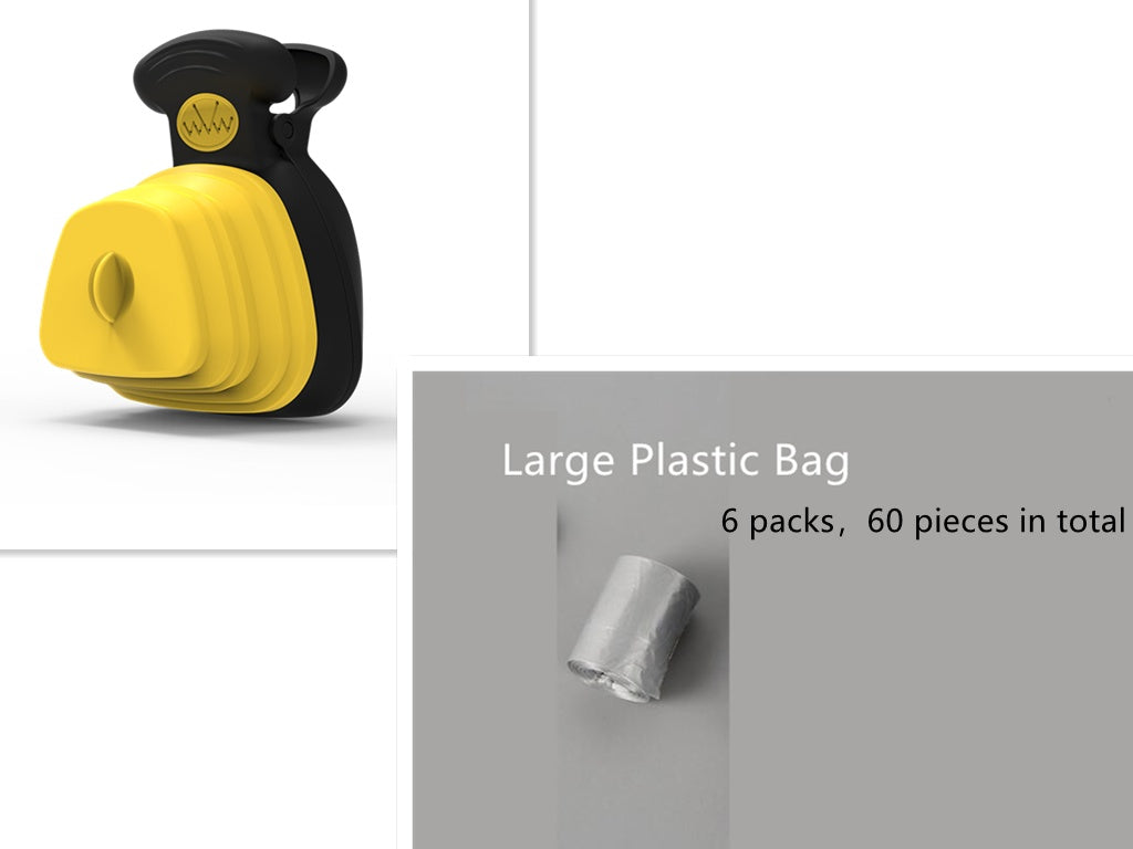 Pet Dog Poop Bag Dispenser Travel Foldable Poop Spoon-bestbarkbargainsg.com
