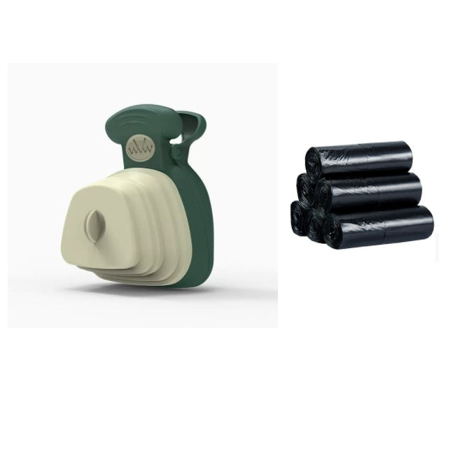 Pet Dog Poop Bag Dispenser Travel Foldable Poop Spoon-bestbarkbargainsg.com